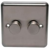 Volex 2-Way Double Polished Steel Dimmer Switch - 4895131024416