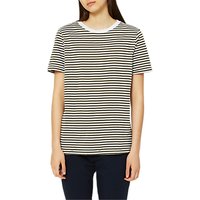 Selected Femme My Perfect Stripe T-Shirt - Bright White/Grape
