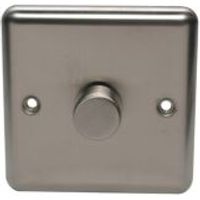 Volex 2-Way Single Polished Steel Dimmer Switch - 4895131024447