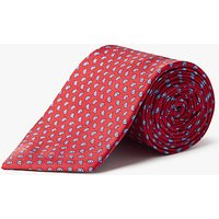 Hackett London Mini Pine Silk Tie - Red/Blue