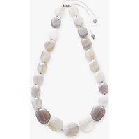 Lola Rose Quentin Necklace - Grey Stripe Agate