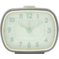 London Clock Company Retro Rectangle Alarm - Grey