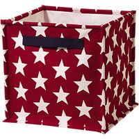 Great Little Trading Co Canvas Storage Cube Box - Red Star