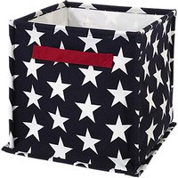Great Little Trading Co Canvas Storage Cube Box - Navy Star