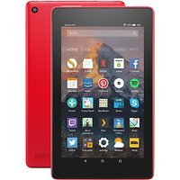 New Amazon Fire 7 Tablet With Alexa, Quad-core, Fire OS, Wi-Fi, 16GB, 7, With Special Offers - Punch Red