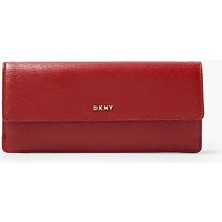 DKNY Sutton Textured Leather Slim Foldover Purse - Scarlet Red