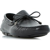Dune Botswana Leather Driving Loafers - Black