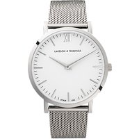 Larsson & Jennings Unisex Lugano Bracelet Strap Watch - Silver/White