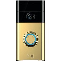 Ring Smart Video Doorbell With Built-in Wi-Fi & Camera - Polished Brass