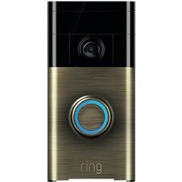 Ring Smart Video Doorbell With Built-in Wi-Fi & Camera - Antique Brass