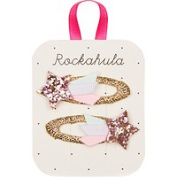 Rockahula Girls' Shooting Star Clips, Pack Of 2 - Gold