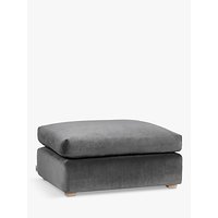 Floppy Jo Footstool By Loaf At John Lewis - Clever Velvet Smokey Grey