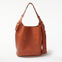 AND/OR Maya Leather Studded Strap Bucket Bag - Tan