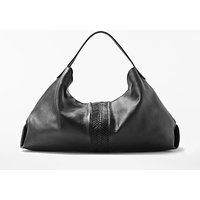 AND/OR Shadi Leather Slouch Hobo Bag - Black
