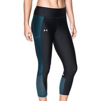 Under Armour Fly-By Printed Capris - Black/Teal