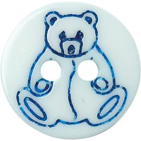 Groves Teddy Button, 12mm, Pack Of 5 - Blue