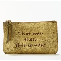 AND/OR Mila Slogans Leather Coin Purse - Metallic