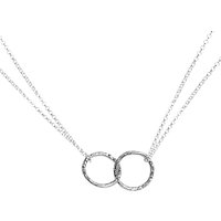 Matthew Calvin Double Meteorite Ring Pendant Necklace - Silver