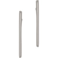 Matthew Calvin Long Thin Wire Stud Earrings - Silver