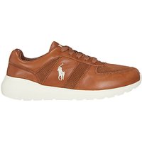 Polo Ralph Lauren Cordell Lace Up Leather Trainers - Tan