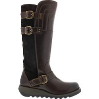 Fly London Sher Knee High Boots - Dark Brown
