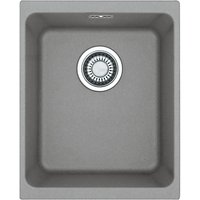 Franke Kubus KBG 110 34 Single Bowl Undermounted Kitchen Sink, Fragranite - Stone Grey