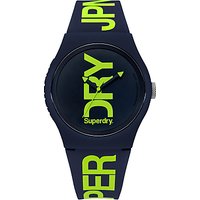 Superdry Urban Fluoro Silicone Strap Unisex Watch - Navy/Lime