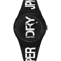 Superdry Urban Fluoro Silicone Strap Unisex Watch - Black