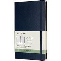 Moleskine 12-Month Large Weekly Hard Cover Diary/Notebook 2018 - Blue