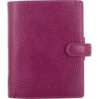 Filofax Finsbury Leather Pocket Organiser, Aqua - Raspberry