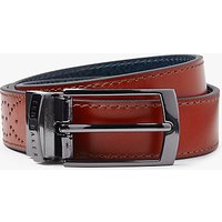 Ted Baker Boxwood Brogue Leather Belt - Tan
