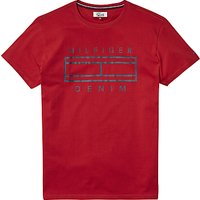 Hilfiger Denim Basic Crew Neck T-Shirt - Bright Red