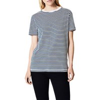Selected Femme My Perfect Stripe T-Shirt - Bright White/Orion Blue