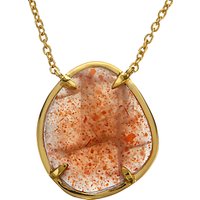 John Lewis Gemstones Small Semi-Precious Stone Pendant Necklace - Sunstone
