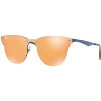 Ray-Ban RB3576N Blaze Clubmaster Square Sunglasses - Navy/Mirror Orange