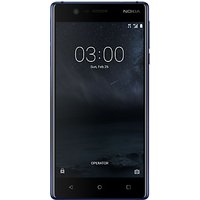 Nokia 3 Smartphone, Android, 5, 4G LTE, SIM Free, 16GB - Blue