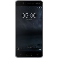 Nokia 5 Smartphone, Android, 5.2, 4G LTE, SIM Free, 16GB - Silver