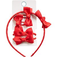 John Lewis Girls' Hair Accessories, Pack Of 5 - Red