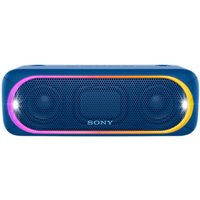 Sony SRS-XB30 Extra Bass Water-Resistant Bluetooth NFC Portable Speaker With LED Ring & Strobe Lighting - Blue
