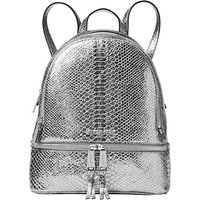 MICHAEL Michael Kors Rhea Leather Backpack - Pewter