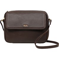 Tula Nappa Originals Leather Small Flap Over Across Body Bag - Chocolate