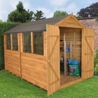 8X10 Apex Overlap Wooden Shed With Assembly Service - 5013053152041