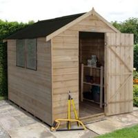 8X6 Apex Overlap Wooden Shed With Assembly Service - 5013053152331