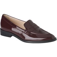 L.K. Bennett Iona Pointed Toe Loafers - Oxblood Red