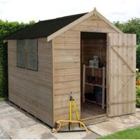 8X6 Apex Overlap Wooden Shed - 5013053152317