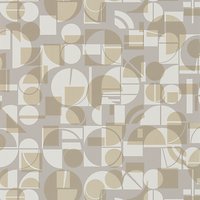Harlequin Segments Wallpaper - Heather/Gold 111685