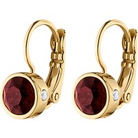 Dyrberg/Kern Swarovski Crystals Hook Earrings - Gold/Burgandy