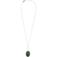 Dyrberg/Kern Edith Retro Design Necklace - Silver/Green