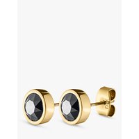 Dyrberg/Kern Noble Swarovski Stud Earrings - Gold/Black
