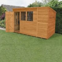 10X6 Pent Overlap Wooden Shed With Assembly Service - 5013053152010